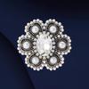 Large Diamond Flower Brooch, High-end and Individual Style, Pearl Brooch, Court Grandeur, Suit Pin