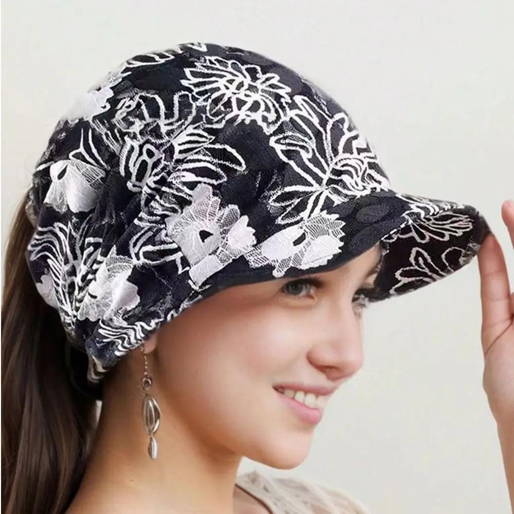 Multicolor Soft Summer Lace Headscarf Headscarf Sunshade Head Wrap Turban Sunscreen Headband Hat Women's
