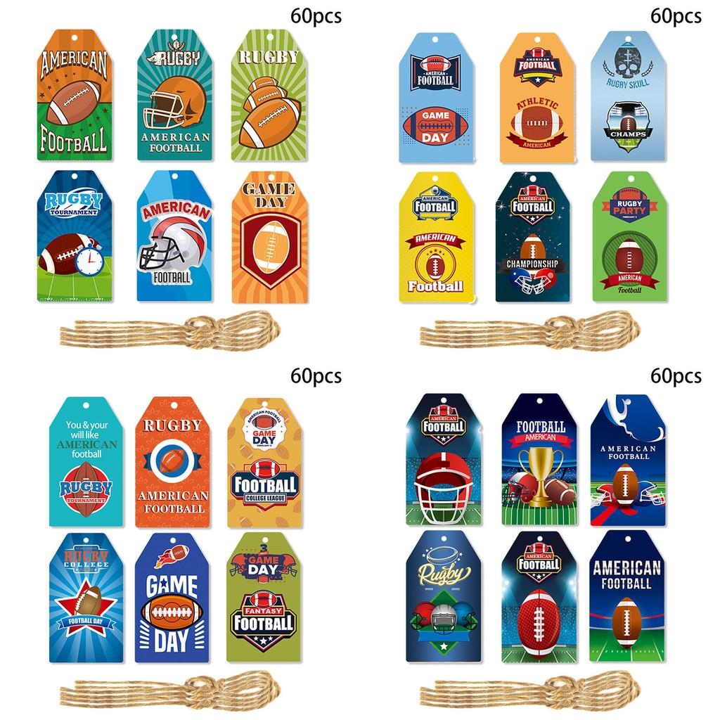 Themed Rugby Paper Hang Tag Party Decorations For Setup Event