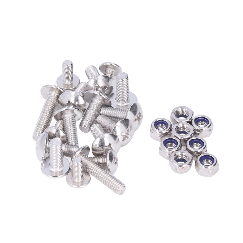 25PCS Motorcycle Mudguard Bolt Screw Nut Kit Stainless Steel 90149?06306 Replacement for Banshee