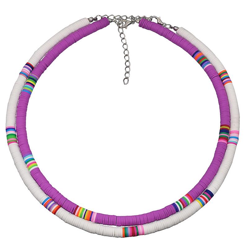 1PC Short Chain Colorful Present Gift Women Necklace Soft Clay Jewelry Pendant Women Accessories