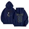 Unisex Lightweight Long Sleeve Pullover Hoodie with Pocket and Print for Casual Wear