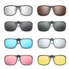 New Retro Clip-On Sunglasses TR90 Night Vision Driving Sunglasses with Sunshade Lens Stylish Eyewear