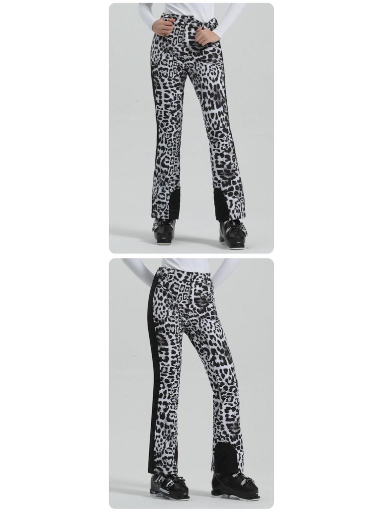 Dámské kostkované lyžařské kalhoty nového stylu: Větruodolné, Voděodolné, Elastické, Odolné proti oděru a Hřejivé Dvouvrstvé Venkovní Vybavení.