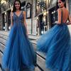 New Women's Wish Dress Deep Sleeveless Split Sequins Elegant Banquet Evening Dress