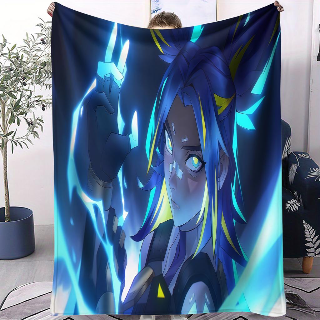 Kawaii Cute Anime Blankets Bed Sheets Fluffy Soft Skin Friendly Breathable AllSeason For Bedroom Sofa Kids Room Camping Nap Gift
