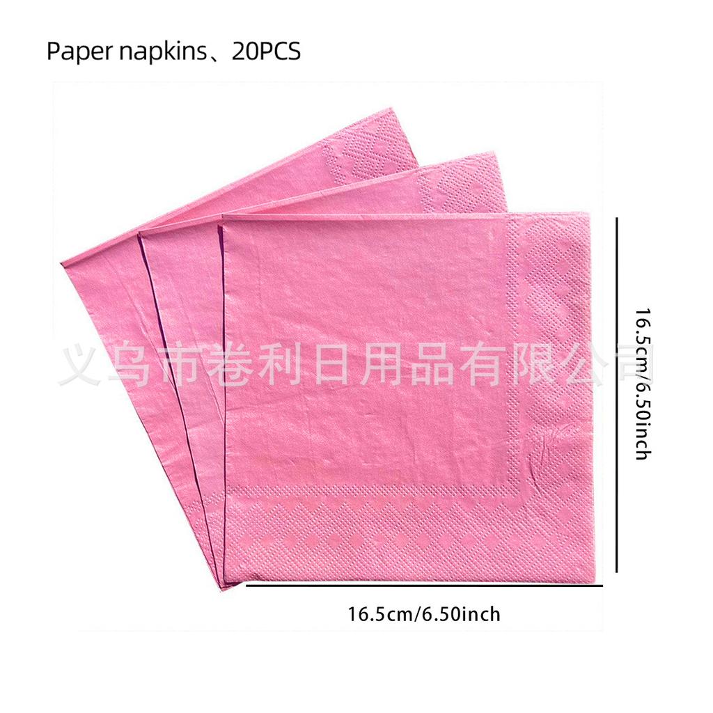 Custom Printing Solid Color Bronzing Logo Tissue Handkerchief Paper All Kinds Of Festivals Birthday Party Exhibition Napkin Decoration