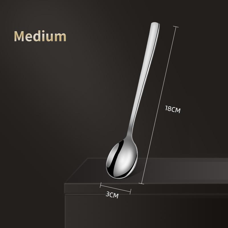 Silver Stainless Steel Spoon Kitchen Teaspoon Beautiful Spoon Dessert Teaspoons Coffee Accessories Set Tableware