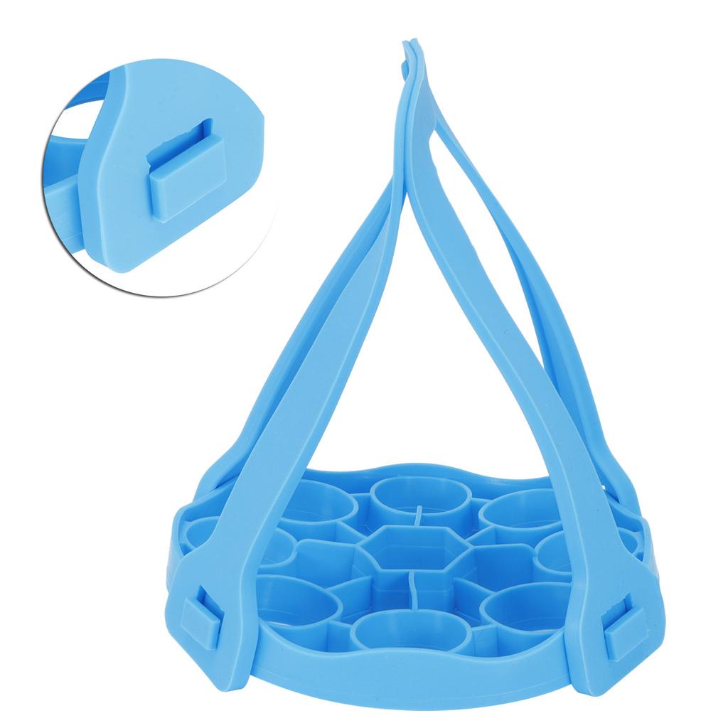 Přenosný napařovací košík Multifunkční držák na vejce k vaření v páře Polička Stojan Kuchyňské potřeby Modrý