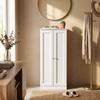 Narrow Bathroom Cabinet, Slim Storage Cabinet with 2 Doors & 4 Tiers, Freestanding Narrow Cupboard