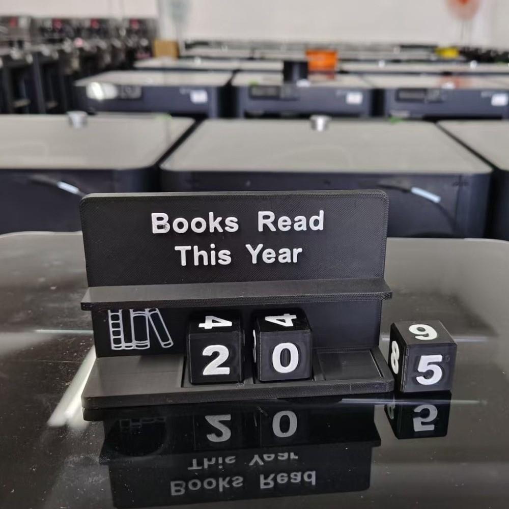 3D Printed Book Read Counter Wear Resist Plastic Reading Tracker Reading Goal Display This Year Book Tracker