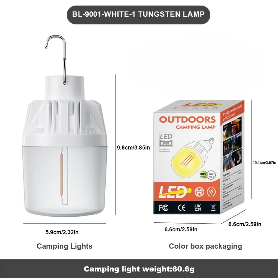 Portable USB Rechargeable LED Camping Lights Outdoor Emergency Bulb High Power Lamp Bulb Battery Lantern BBQ Tents Lighting