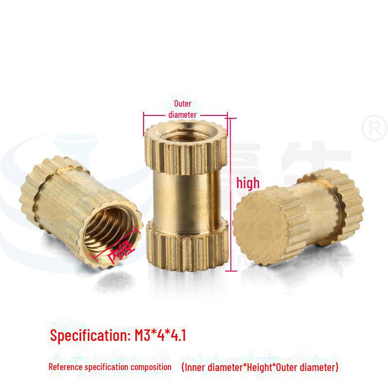 B-Type Knurled Copper Embedded Nut for M3/M4/M5/M6/M8
