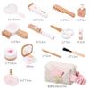 Children's Wooden Girl Pink Makeup Bag Simulation Dressing Hairdressing Makeup Play Suit Dress Up Toys