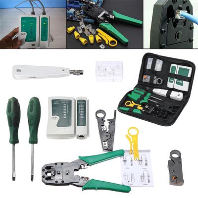 9 In 1 LAN Network Fix Cable Tester Crimper Plier Hand Tool Kit Cat5 RJ45 RJ11 RJ12 Stripping Make