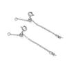 Sturdy Brass Adjustable Chain Portable Keychain with Lobster Clasp Fashion Accessory for Tent and Luggage Daily Use