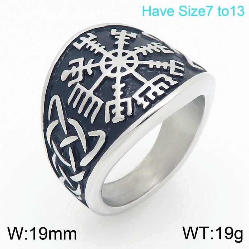 Stainless Steel Larger Viking Rings for Men Punk Vintage Finger Anillos Gifts Biker Party Jewelry Women’s Ring