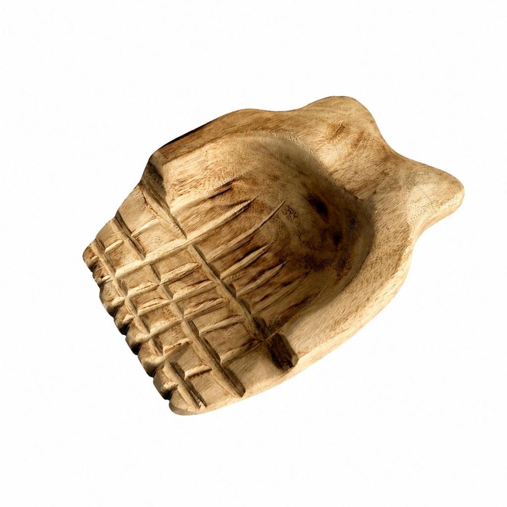 Organic Silhouette Decorative Tray Handcrafted Hand-Carved Wooden Versatile