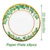 Paper Plates Green Party Supplies for Afternoon Tea Barbecue Birthday Plate