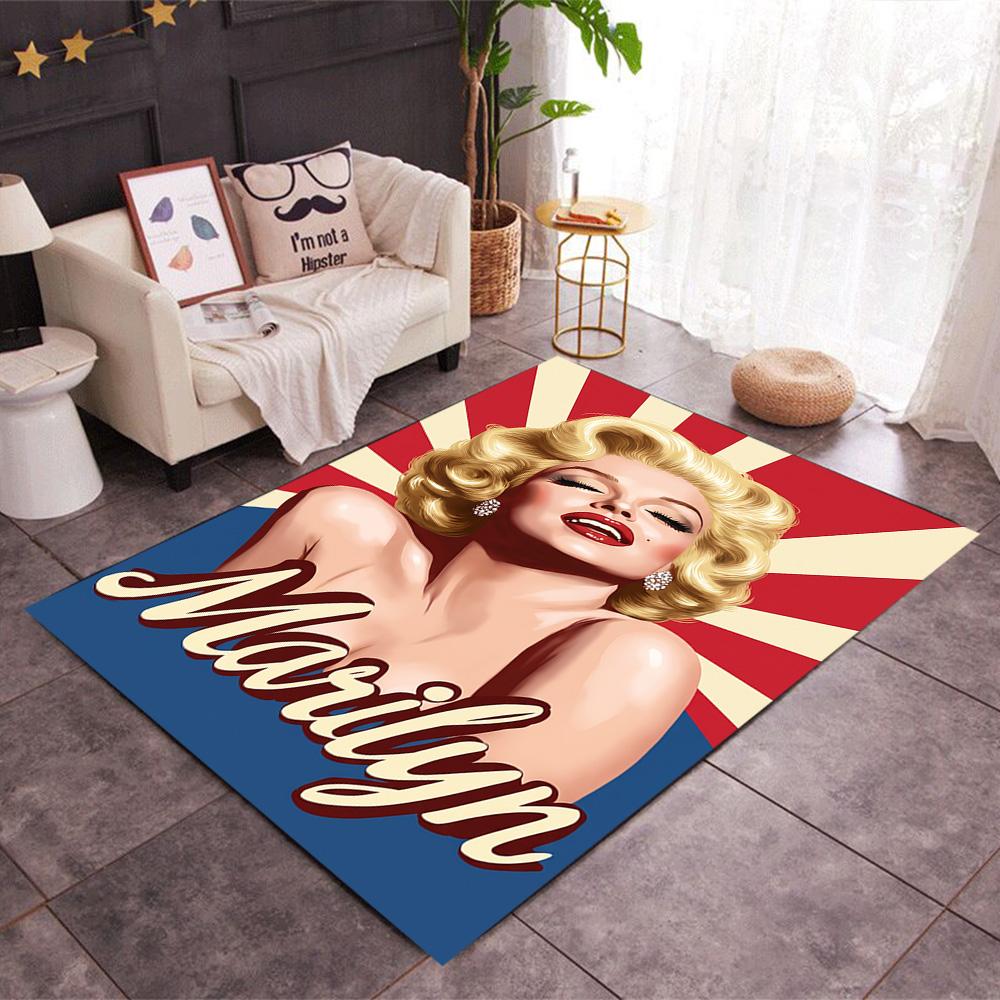 Tappeto da Pavimento Iconico Poster Marilyn Monroe Tappeto per Ufficio Perfetto per Ingresso Studio Soggiorni Camere da Letto Tappeto Antiscivolo Decorazione Ufficio Anime