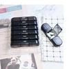 7-Day 21-Slot Black Pill Organizer, Portable and Compact