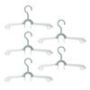 5Pcs Foldable Clothes Hangers Plastic Travel Hangers 3 Levels Telescopic Anti-Slip Clothes Hanger for Home Bedroom Cruise Ship Wardrobe
