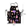 Funny Blow Dryer Pattern Hairdresser Apron Waterproof Oilproof Cooking Baking Apron Coffee Overalls Woman Men
