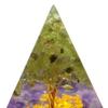 [GOLD STONE] Orgonite Pyramid Wealth Tree Natural Stone Ornament Approx. 5cm Wide Power Stone Cleansing Amethyst Peridot Approx. 5cm Wide