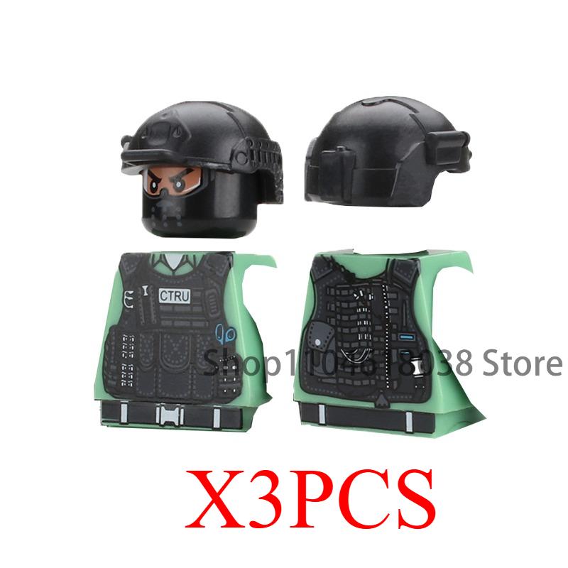 Military Soldiers Figures Weapons Building Blocks Accessories Two-color Guns Assault Sniper Rifles M16 M4 Model Bricks Toy Gift