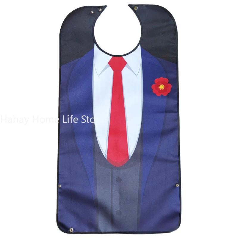 

1 шт. водонепроницаемые взрослые нагрудники для еды, моющийся фартук, многоразовый протектор одежды с улавливателем крошек для пожилых мужчин женщин пожилых людей