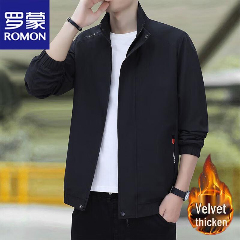 ROMON Men's Fleece-Lined Casual Jacket