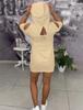 2025 Women's Summer Hooded Letter Print Loose Dress