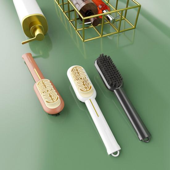 1/2/3Pcs Cleaning Brush Double-Sided Shoe Cleaning Brush with Hard Bristles And Soft Silicone Massage Bumps Shoe Cleaning Scrubber