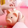 New Cartoon Vinyl Piggy Bank Creative Children's Birthday Gift Piggy Bank Cute Plastic Piggy Bank Solid Color Piggy Bank Gift