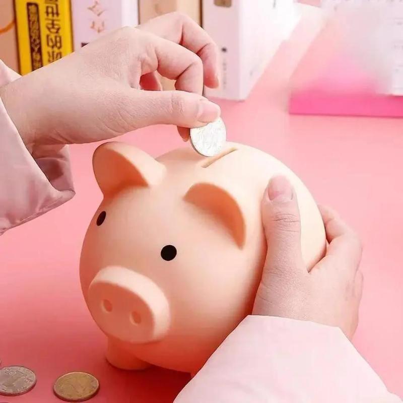 New Cartoon Vinyl Piggy Bank Creative Children's Birthday Gift Piggy Bank Cute Plastic Piggy Bank Solid Color Piggy Bank Gift