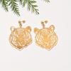 Computer Piece Copper Piece Trend Tiger Head Retro Fashion Temperament Stud Earrings
