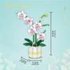 Moth Orchid Flower Building Blocks Bouquet Potted Desktop Decoration Puzzle Toy for Childrens Creative Holiday Gift