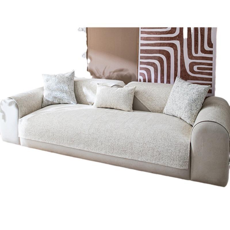 Chenier Sofa Cushion Universal Non-Slip In All Seasons French Antique Style Simple Straight Row Seat Cushion Cover Cloth Sofa Cover Towel