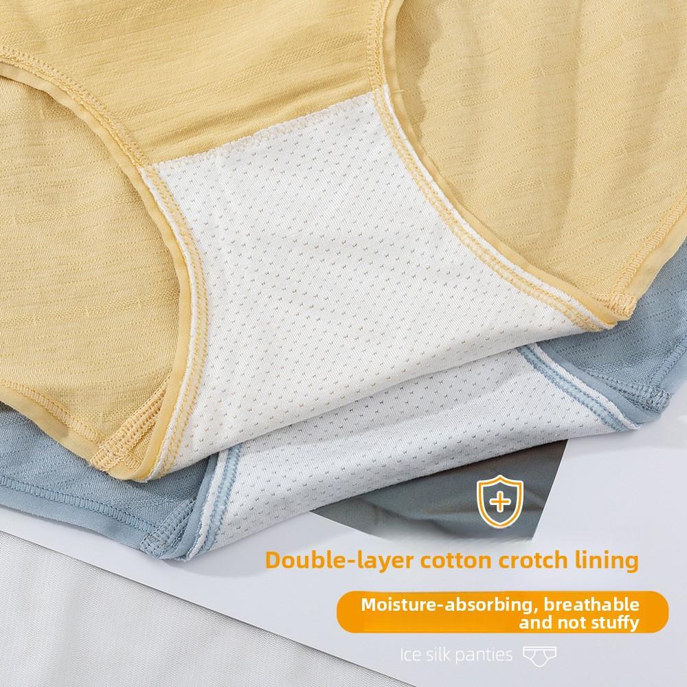 Big Size Female Summer Thin Style High Waist Belly Breathable No Trace Briefs