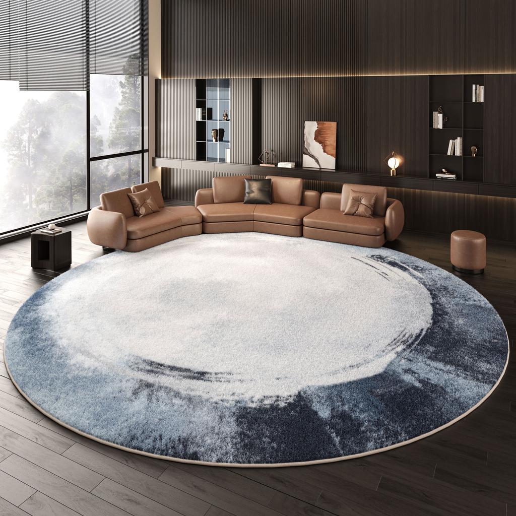 Nordic Style Living Room Decoration Round Carpet Light Luxury Rugs for Bedroom Thicken Plush Floor Mat Fluffy Soft Cloakroom Rug