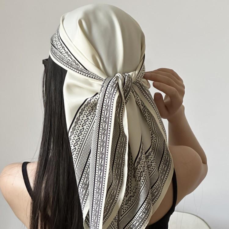 Foulard Estivo Grande a Triangolo Retrò: Foulard e Fascia per Fianchi Versatili da Donna in Stile Coreano