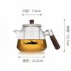 800ML Wooden Handle Heat-resistant Glass Teapot With Infuser Filter Cookig Loose Leaf Tea Maker Puer Oolong Tea Pot Tea Set