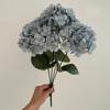 Simulation 5 Heads French Hydrangeas Branch Silk Fake Flowers Restaurant Decoration Champagne Hydrangea Artificial Flower