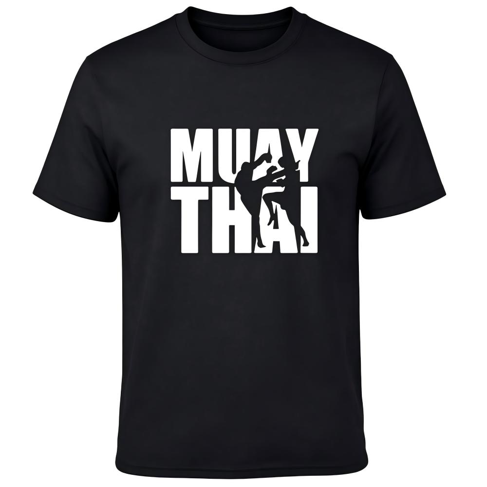 Muay Thai Boxing Silhouette Graphic T-Shirt