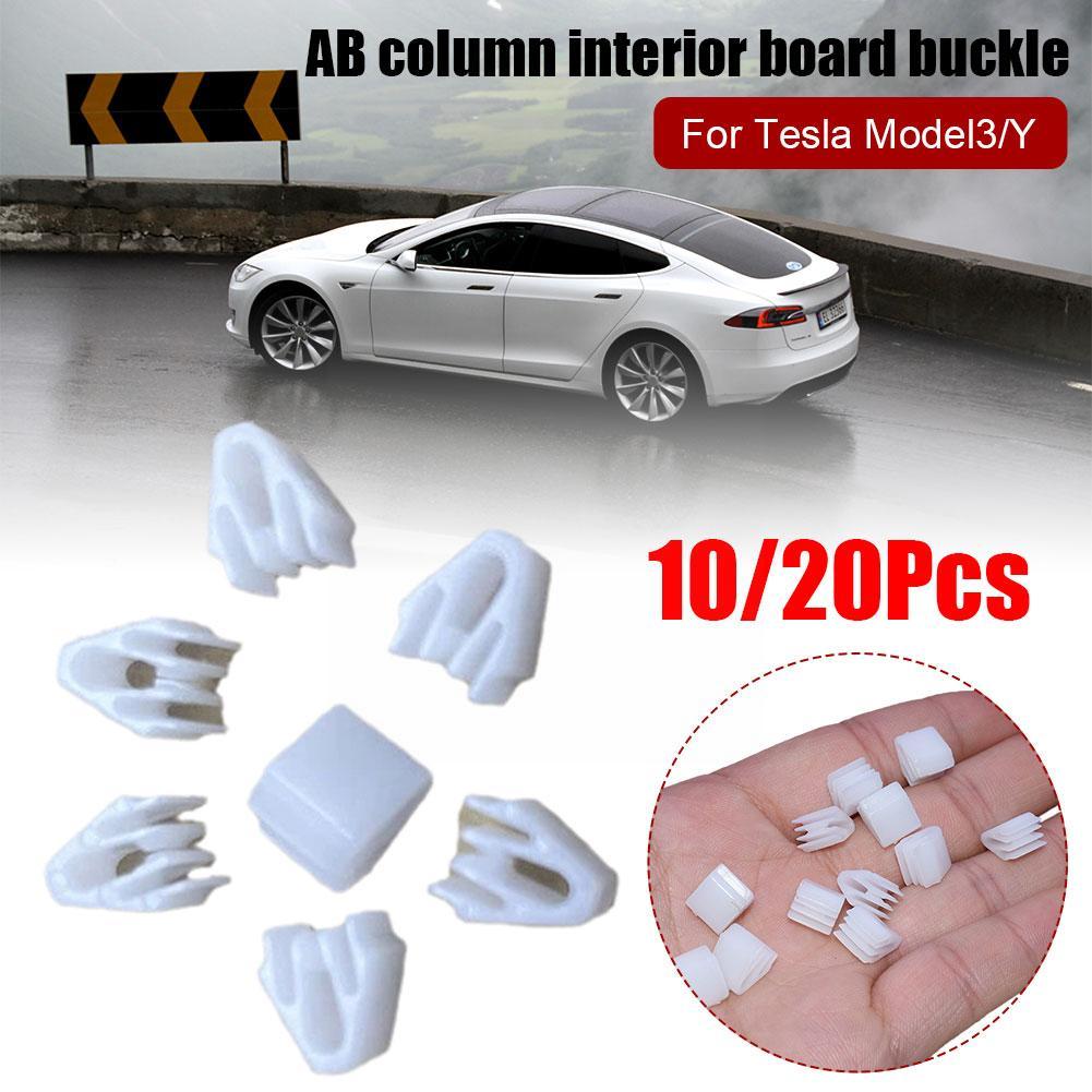 10/20pcs For Tesla Model Y Center Console Navigation Panel Door Sill Trim Panel Fixed Plastic Buckle Clip 10/20 pcs V6O0