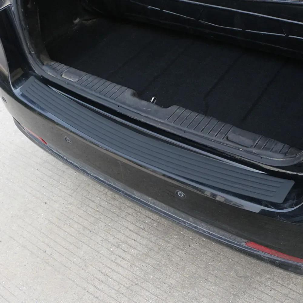 Car Trunk Door Sill Protector Universal Rubber Rear Bumper Plate Guard Mouldings Pad Trim Cover Strip Styling Accessories