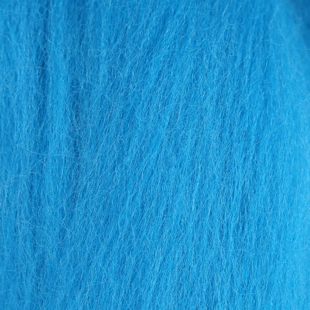 55g Colored Needle Felting Wool Roving Spinning Sewing Trimming Handiwork Material (Blue)
