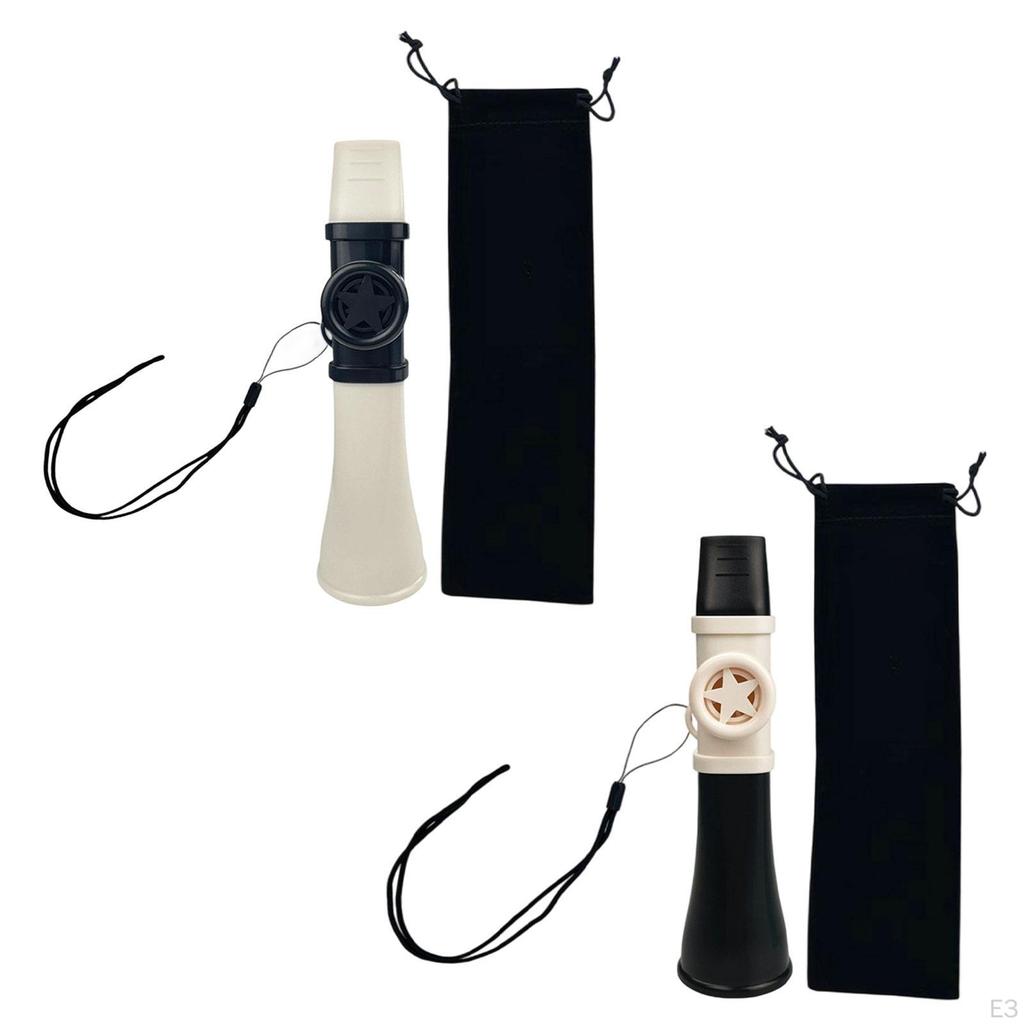 Kazoo Flute Accompaniment Wind Instrument Music Toy with Lanyard PP Material Storage Bag Suitable