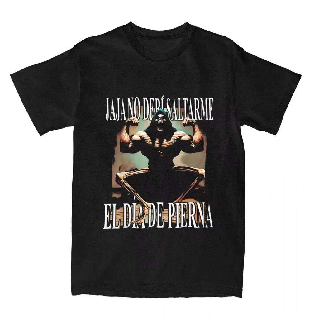 Men's T-shirt Calacas Chidas Gym T-shirt Harajuku Hola Brazo De 35 Cm Ponte A Entrenar Beach T-shirt Casual Clothes Gift