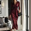 Women's 2023 Early Spring Bamboo Linen Casual Cardigan Dress - Solid Color & Comfortable
